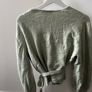 Light green wrap sweater